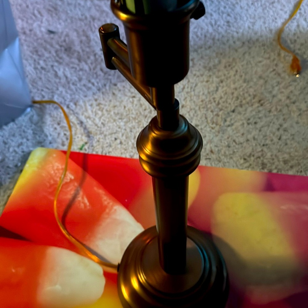 Brass vintage table lamp for desk
